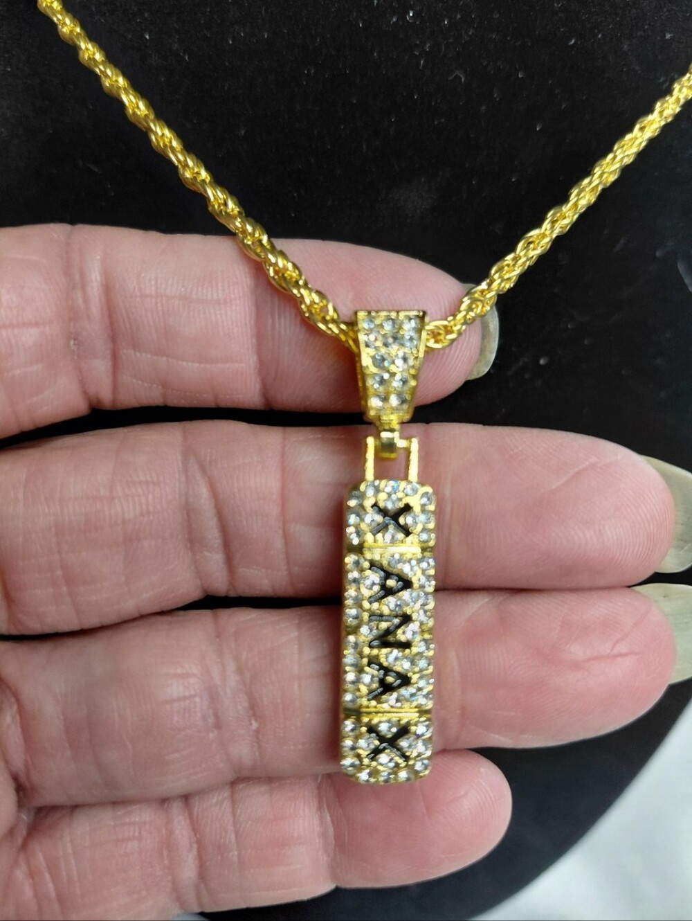 XANAX Golden Necklace